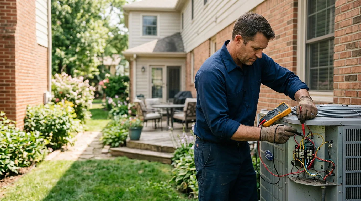 HVAC technician working near Bradford, RI